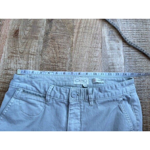 Anthropologie Womens Patchwork Relaxed Mid Rise Straight Leg Chino Pant Beige 28 - Picture 11 of 13